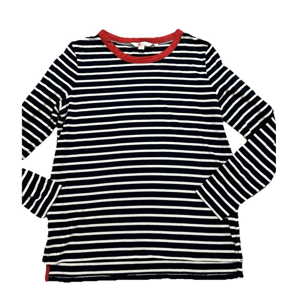 Boden Womens US 6 Striped Crewneck Nautical Long Sleeve Shirt